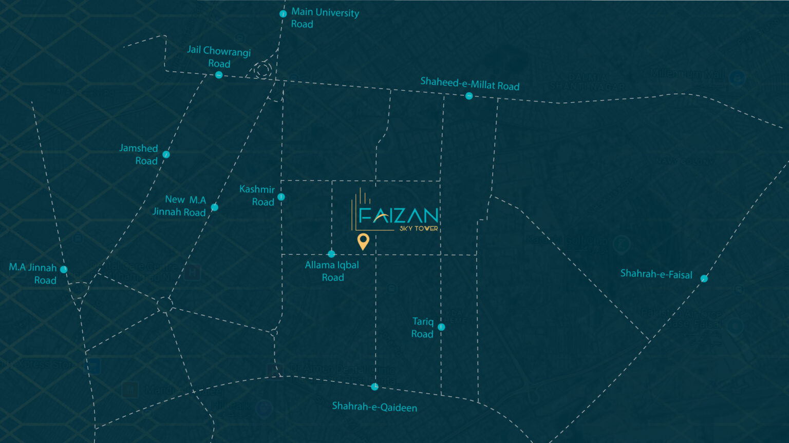Faizan Sky Tower location highlight